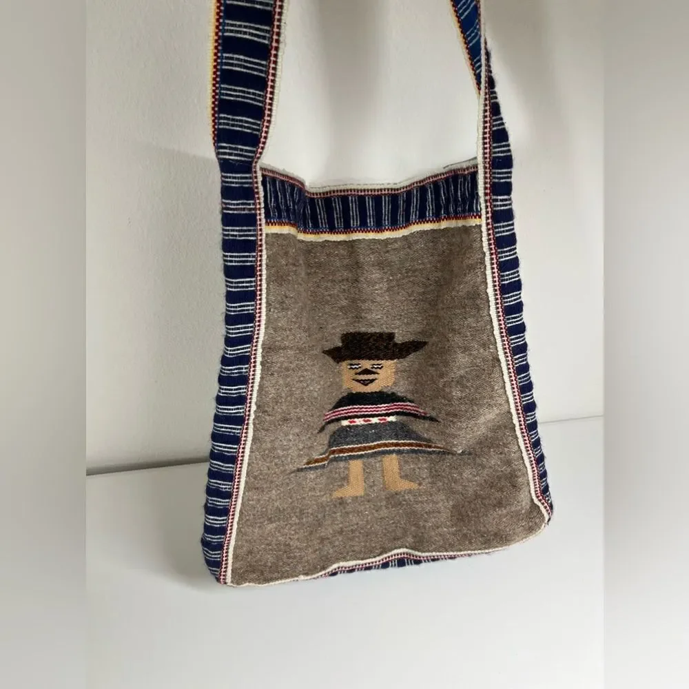 Mexican Crossbody Bags | Mexican Falsa Blanket Handmade Hippie Hobo Vintage